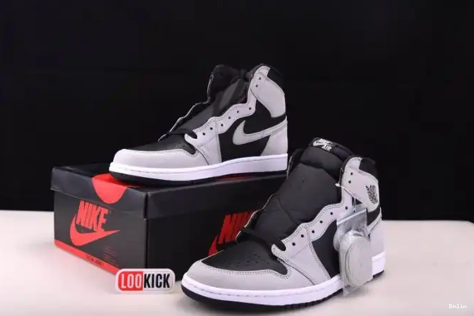 Bmlin Shoes Retro 555088-035 Black Air 1 Smoke Jordan Light High Grey White 0613